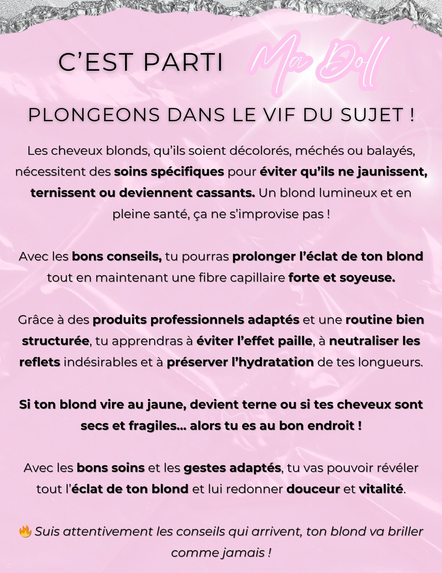 eBook Blond Parfait : Garde un blond lumineux 🔥