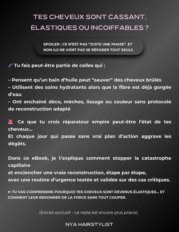 eBook Cheveux Très Abîmés : Plan d'action SOS 🛟