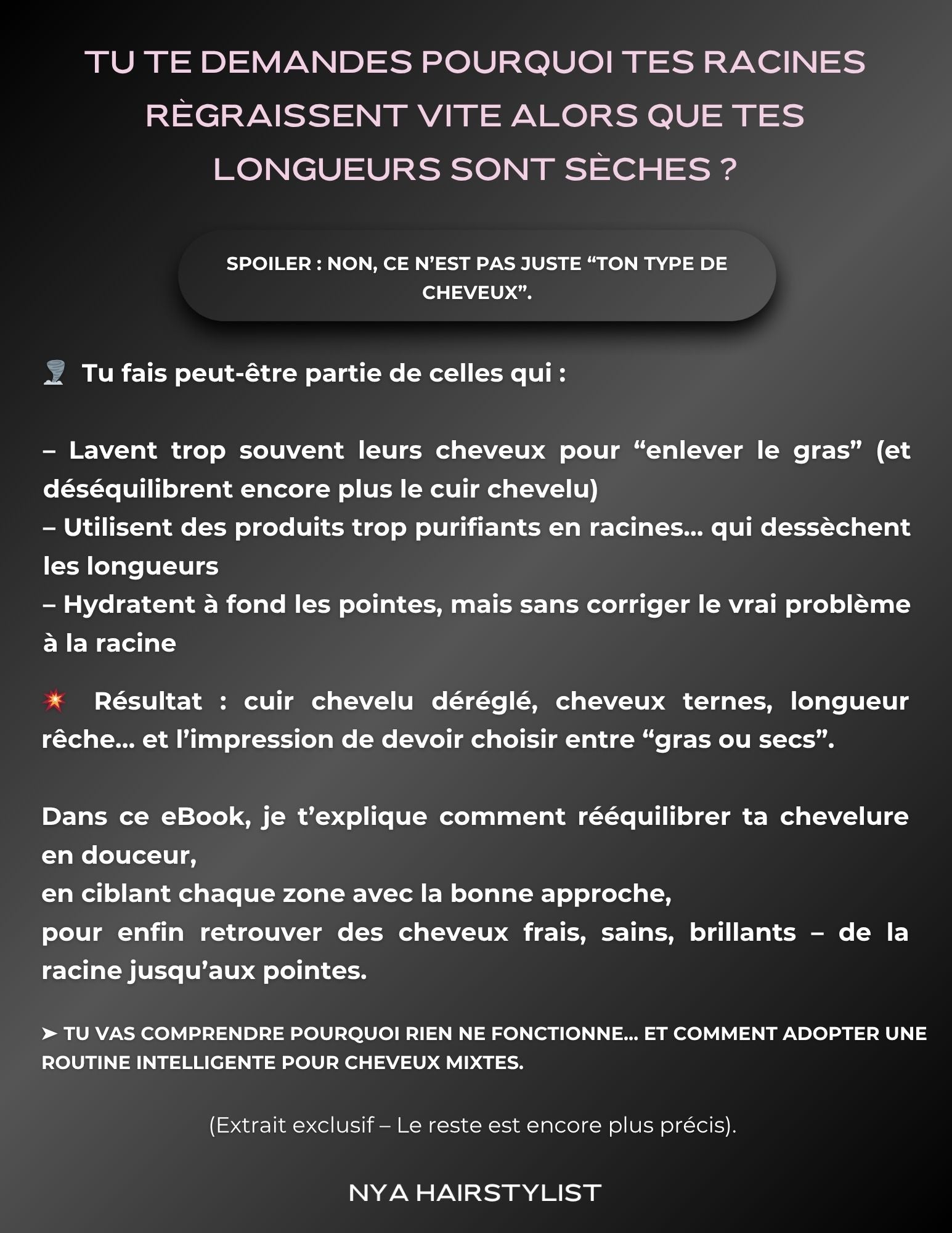 eBook Racines Grasses & Longueurs Sèches : Bye-bye excès de Sébum 🍃