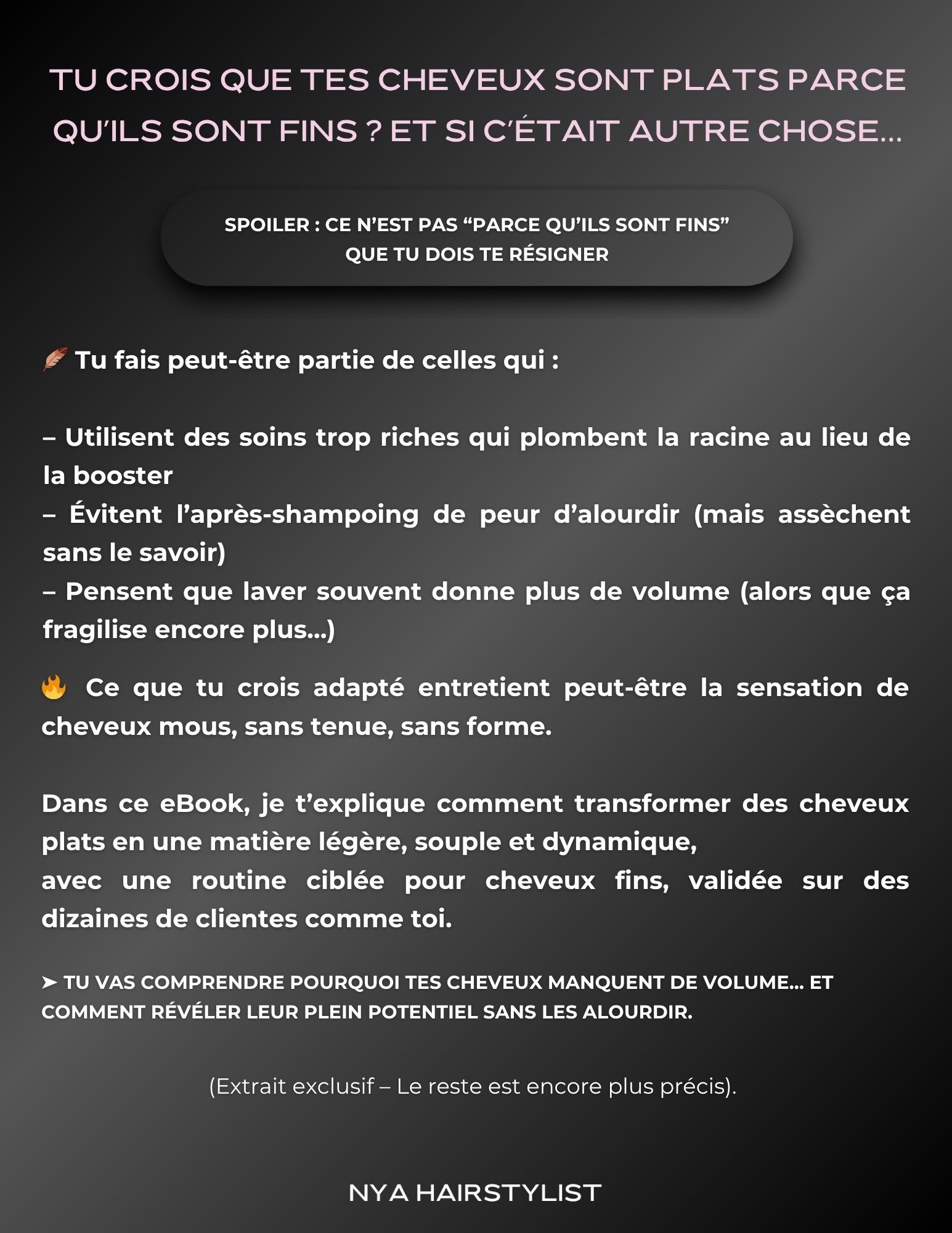 eBook Cheveux Fins & Plats : Boost ton volume 💣