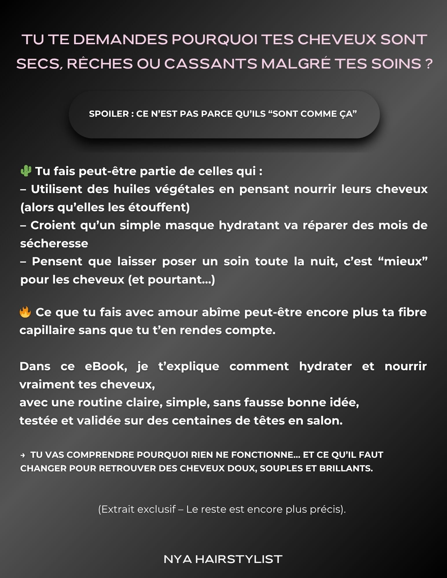 eBook Cheveux Secs : Bye-bye Sécheresse -  Hydratation intense ✨