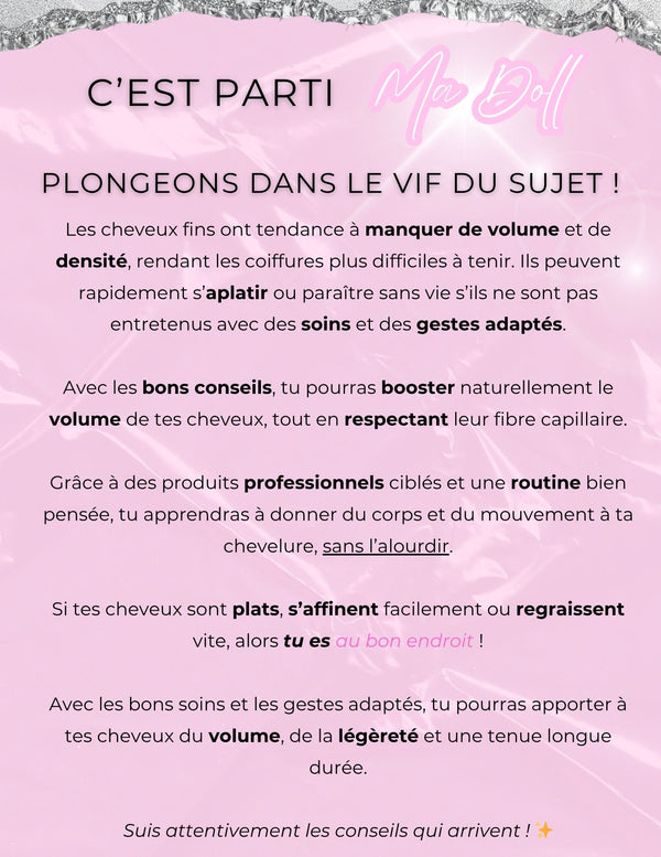 eBook Cheveux Fins & Plats : Boost ton volume 💣