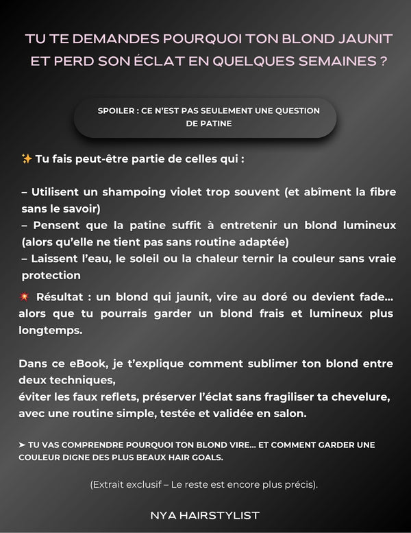 eBook Blond Parfait : Garde un blond lumineux 🔥
